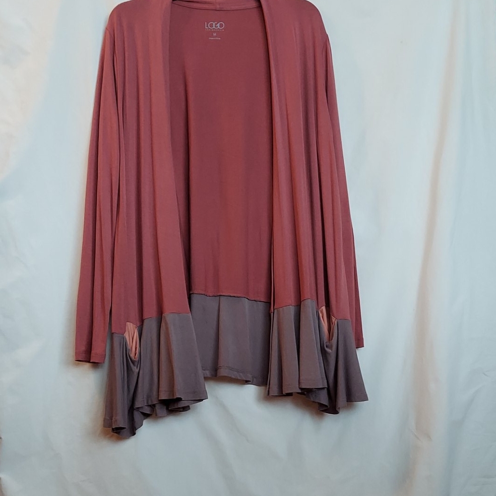 LOGO Light Cardigan w/Long Sleeves & Pockets